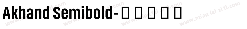 Akhand Semibold字体转换